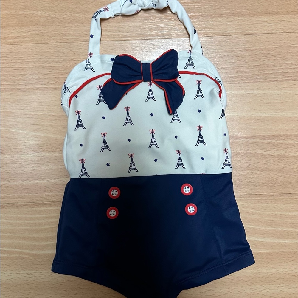 Jane and Jack Eiffel Tower Print Kids Swimwear